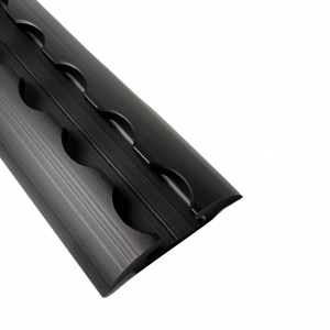 Airlineschiene Halbrund schwarz eloxiert, 50mm breit